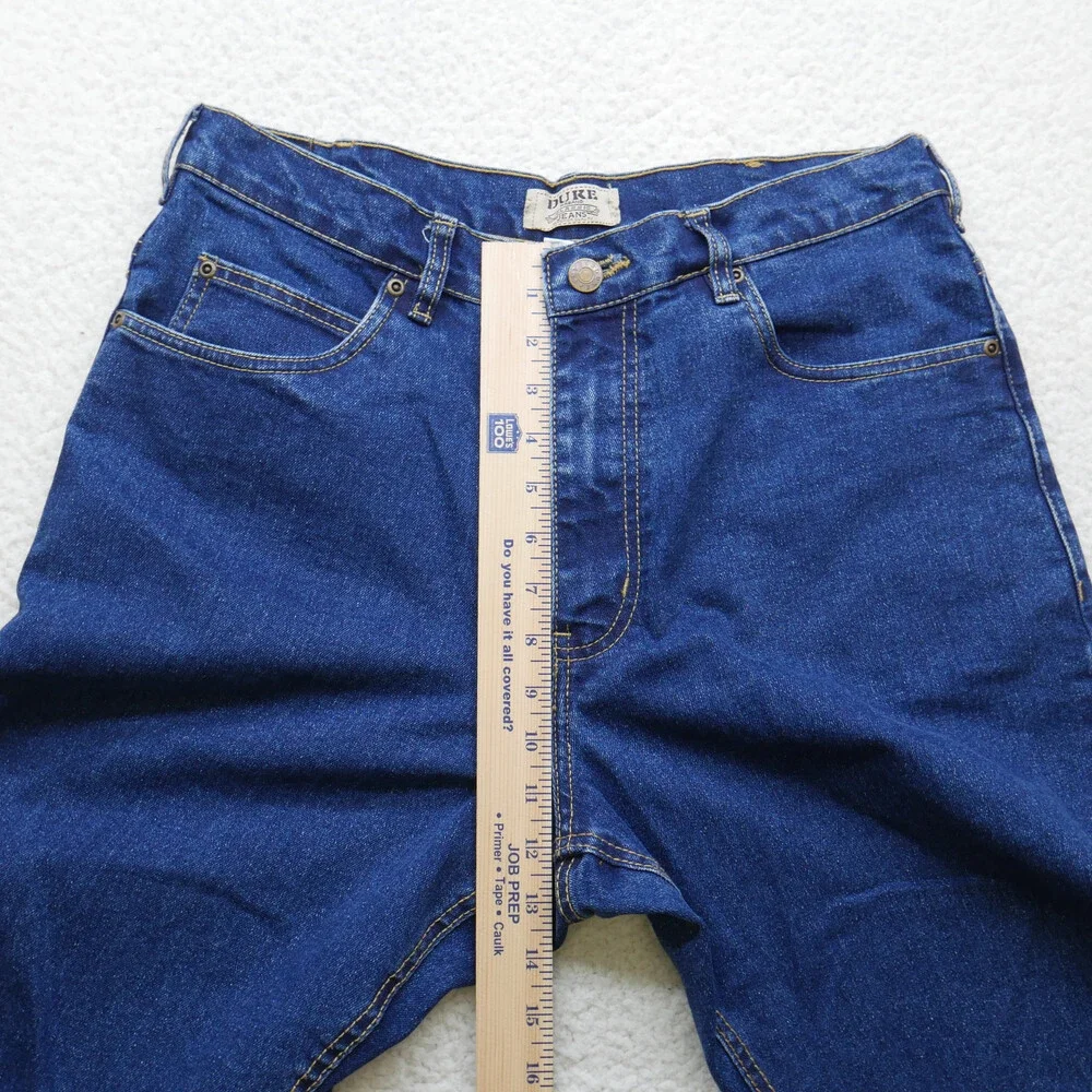 Duke Haband Jeans Mens 32x29 Straight Fit Blue Denim Classic High Rise Stretch
